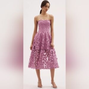 Helsi Florence Strapless Sequin Floral Midi Dress M